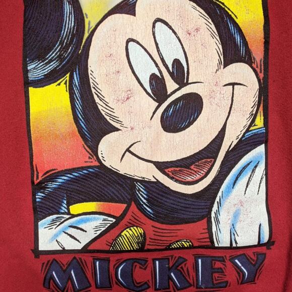Vintage 90s Mickey Mouse Disney Graphic Sweatshirt Crewneck - Size XL - Picture 2 of 4
